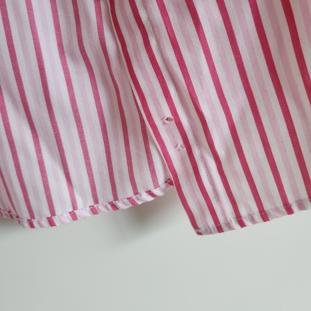 Foxcroft Pink White Striped Wrinkle Free Button Down Shirt XS - Picture 5 of 8